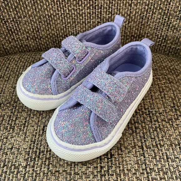 Wonder Nation sparkly glitter purple shoes Size 6 - Picture 1 of 5